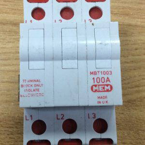 MEM BBT1003 100A Tripple Pole 3 Phase Breaker