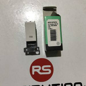 Scolmore Click Minigrid Resistive 10AX DP Polar White Switch Module Marked "FAN"