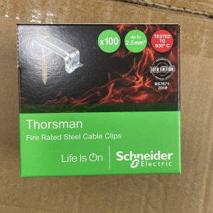 SCHNEIDER THORSMAN ISM99955. 2.5mm T&E FIRE RATED STEEL CLIPS BOX Of 100