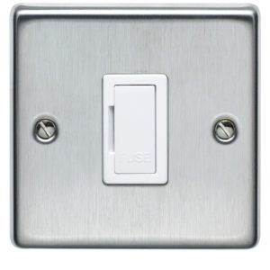 VOLEX 13A Unswitched Fused Connection Unit Stainless Steel Finish