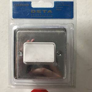 Deta SD1949CHW 10A 3 Pole Fan Isolator Switch - Chrome White Insert