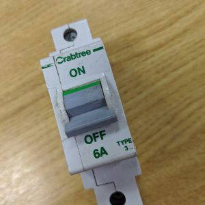 Crabtree Polestar MCB's Single Pole 6A BS3871 Type 3 M9