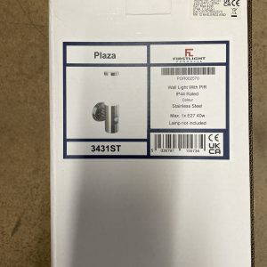 Firstlight Plaza Wall Light Stainless Steel With Pir