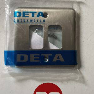 Deta G3352 2 gang grid plate satin chrome