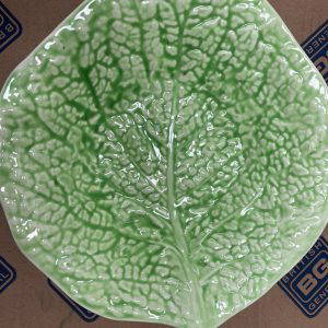Antique Cabbage Leaf Bowl by Lancaster & Sons Ltd Hanley England 8.75"