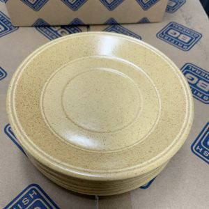 Staffordshire Pottery Kilncraft Clematis 1970s 7 X Saucers