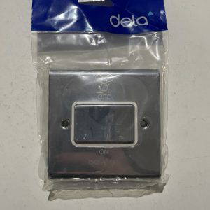 Deta SD1247CHW 3 pole fan isolator switch Chrome/white