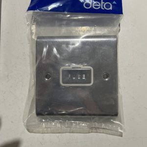 Deta SD1360CHW 13a fused unswitched connection unit chrome/white