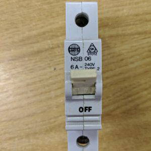 Wylex NSB 06 6A 240V TYPE 2 USED CIRCUIT BREAKER
