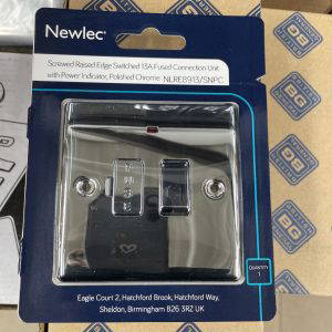 13 Amp Switched Fuse Spur With LED Indicator Polished Chrome