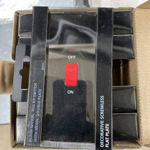 45 amp double pole cooker switch Black Nickel