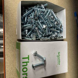 M6 X 30mm ROOFING BOLTS & SQUARE NUTS Double SLOTTED DOME HEAD SCREWS ZINC (200)