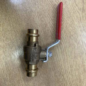 15mm Lever Ball Valve Red Handle