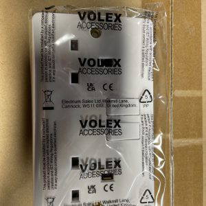 Volex 2 Gang Double White Socket D1500/DNR