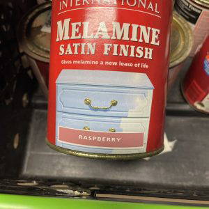 Raspberry Melamine Satin Finish Furniture Paint 750ml