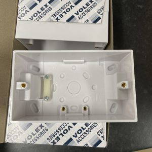 2 Gang 47mm Double Surface Mount Pattress Back Box Wall Socket Plug Switch Deep