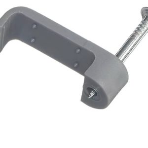 10 Boxes Of 100 GREY FLAT DOUBLE TWIN & EARTH CABLE CLIPS 2.5MM